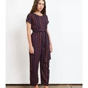 Ace & Jig 100% Cotton Skye Jumpsuit Romper in Mardi Gras Print Reversible